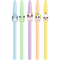 Stylo bille BIC - Cristal pastel - personnages - pointe moyenne - modèles assortis - vendu à l'unité