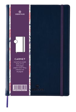 Carnet Oberthur - bleu - A5 14,8 x 21 cm - 200 pages