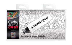 Cadre à colorier au numéro Stabilo - Pen 68 - motif Jungle