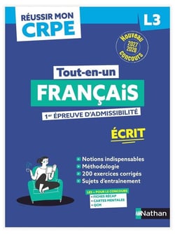 Réussir mon CRPE : Français - L3 - 1re épreuve d'admissibilité - Écrit (édition 2027/2028)