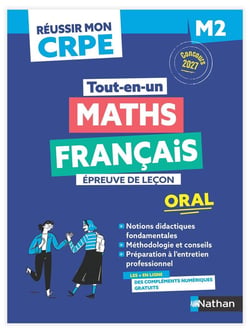 Réussir mon CRPE : Maths, Français - M2 - Épreuve de leçon - Oral (édition 2027/2028)