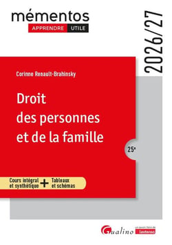 Droit des personnes et de la famille (édition 2026/2027)