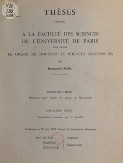Matériaux pour l'étude des plages de Normandie - Suivi de Propositions données par la Faculté : réseau hydrographique du Morvan, sa genèse