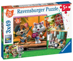 Puzzles 3x49 pièces - Bienvenue chez les 44 Chats !