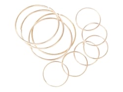 Pendentifs anneau x10 - Ø 3 et 5 cm - Dorés - Créalia
