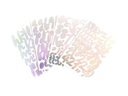 Stickers foil alphabet - Holographique Argent - Créalia