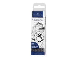 Lot de 4 feutres fineliners - Pitt Artist Pen - noir