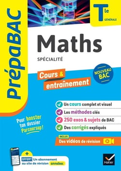Prépabac - Maths (spécialité) Tle générale - Bac 2027 - cours, méthodes &amp; sujets corrigés (programme de Terminale)