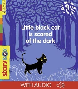 LITTLE BLACK CAT IS SCARED OF THE DARK