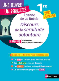 Analyse et étude de l'oeuvre - Discours de la servitude volontaire, La Boétie -Réussir son BAC Français 1re 2026 - Parcours associé « Défendre » et  « entretenir » la liberté - Une oeuvre, un parcours