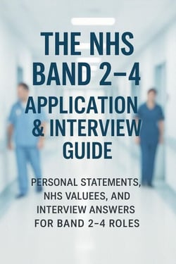 The NHS Band 2–4 Application &amp; Interview Guide: Personal Statements, NHS Values, and Interview Answers for Band 2–4 Roles