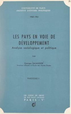 Les pays en voie de développement (1) - Analyse analyse sociologique et politique