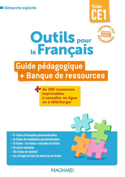Les nouveaux outils pour le français : CE1 : Fichier - Guide pédagogique + Banque de ressources (édition 2026)
