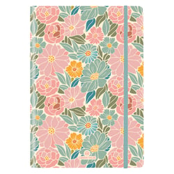 Carnet Oberthur - A5 14,8 x 21 cm - Caracas fleurs pastel - 200 pages lignées