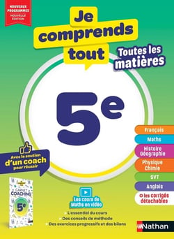 Je comprends tout : Toutes les matières - 5e (édition 2026)