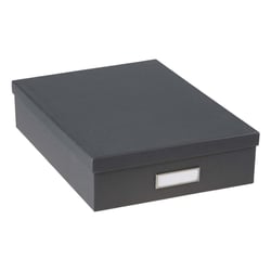 Boîte carton - Gris anthracite 26 x 35 x 8,5 cm - Cultura