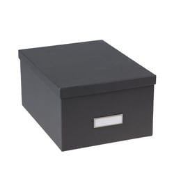 Boîte carton - Gris anthracite 22,5 x 29,5 x 15 cm - Cultura