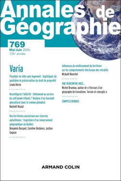 Revue Annales de géographie n.769 : Varia