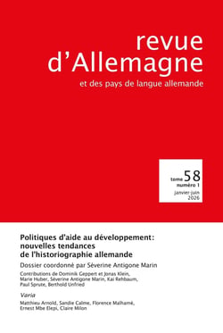 Politiques d'aide au développement : Nouvelles tendances de l'historiographie allemande (édition 2026)