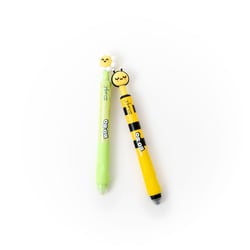 Lot de 2 stylos effaçables Mr Wonderful - Bo-Bo Click! fleur et abeille - Pointe moyenne