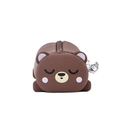 Trousse silicone 1 compartiment Mr Wonderful - Marron - Lazy Ours