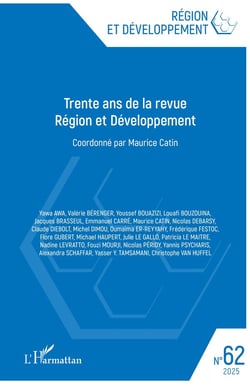 Revue Région et développement Tome 62 : Trente ans de la revue Région et Développement (édition 2025)