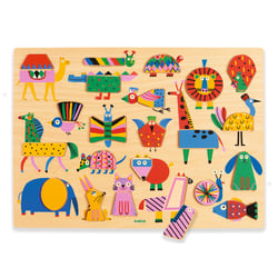 Puzzle 22 pièces - Animaux géométriques - Djeco
