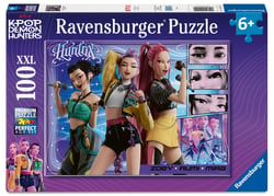 Puzzle XXL 100 pièces Ravensburger - KPop Demon Hunters - Fans heureux, Honmoon heureux
