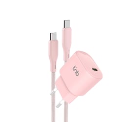 Pack de charge secteur 1 USB-C 30W & câble USB-C Power Delivery T'nB - rose