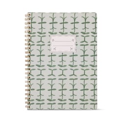 Carnet à spirales - Tulip - vert -  A5 14,8 x 21 cm - 160 pages lignées