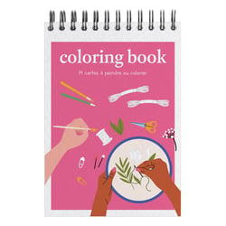 Carnet de coloriage et de peinture Maison Joliette - Rose - A6 10,5 x 14,8 cm - Do It Yourself
