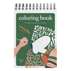 Carnet de coloriage et de peinture Maison Joliette - Vert - A6 10,5 x 14,8 cm - Noël