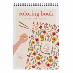 Carnet de coloriage et de peinture Maison Joliette - Beige - A4 21 x 29,7 cm - Petits bonheurs