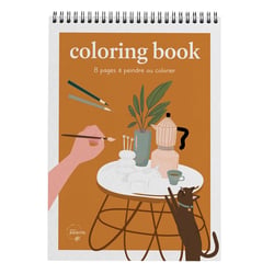Carnet de coloriage et de peinture Maison Joliette - Marron - A4 21 x 29,7 cm - Cosy