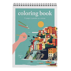 Carnet de coloriage et de peinture Maison Joliette - Vert - A4 21 x 29,7 cm - Voyage voyage