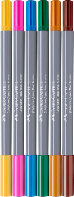 Lot de 6 marqueurs Faber Castell - Goldfaber Aqua - Coconut Cocktail