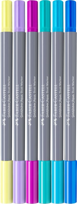 Lot de 6 marqueurs Faber Castell - Goldfaber Aqua - Seashells Symphony