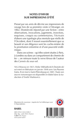Notes d'hiver sur impressions d'été