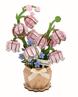 Maquette DIY - 3D Flowers Pink Lily of the Valley - Rolife