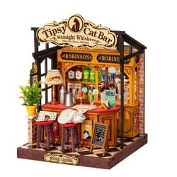 Maquette DIY - 3D Tipsy Cat Bar - Rolife