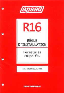 Règle d'installation R16 - Fermetures coupe-feu