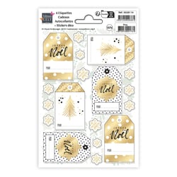 Lot de 6 étiquettes Editions Cely - Un noel en or