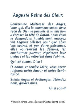 Lot de 20 images prière - Vierge de l'Apocalypse : Auguste Reine des Cieux