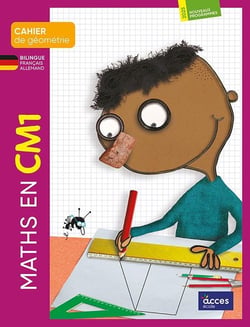 Maths en : CM1 : Cahier de géométrie bilingue