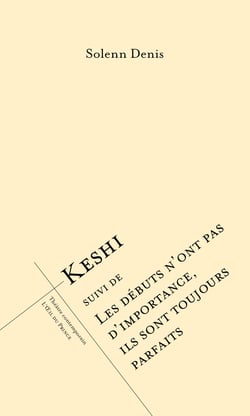 Keshi. Suivi de Les débuts n'ont pas d'importance, ils sont toujours parfaits
