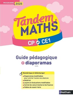 Tandem : Maths - CP-CE1 - Guide pédagogique + Diaporamas (édition 2025)