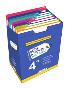 Boite à fiches 4e : 110 fiches recto-verso pour une année réussie !