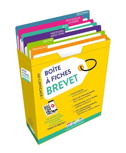 Boite à fiches - Brevet : 180 fiches recto-verso pour réviser son brevet !