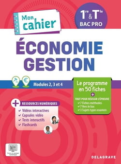Mon cahier d'Économie-Gestion : 1re, Tle Bac Pro - Pochette élève (édition 2026)