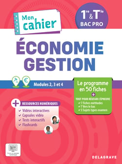 Mon cahier d'Économie-Gestion : 1re, Tle Bac Pro - Pochette élève (édition 2026)